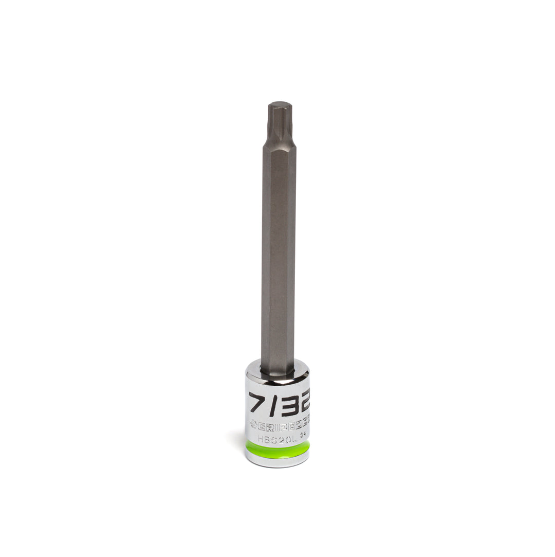 7/32" - 3/8" Drive Long RPT Hex bit socket