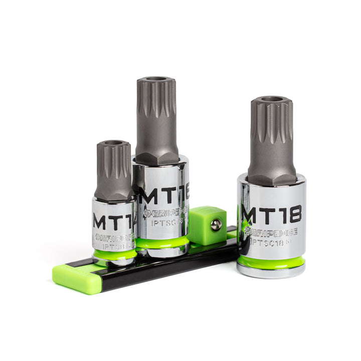 GripEdge | 3-PC RPT 3/8 & 1/2" Drive Standard Security Triple Square Bit Socket Set