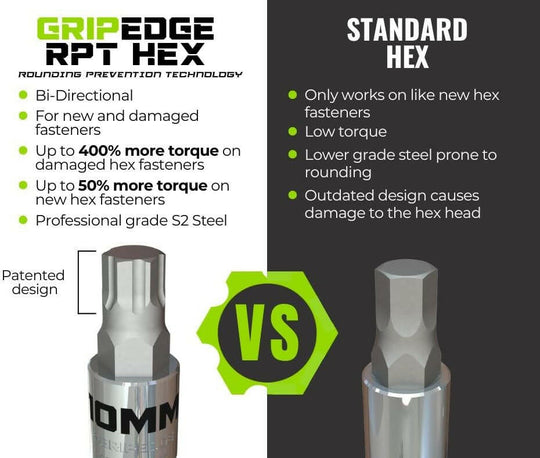 RPT HEX tools VS Standard Hex