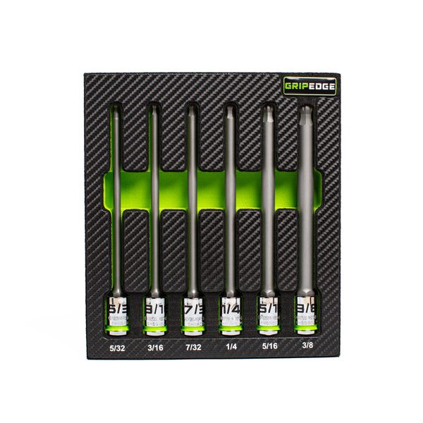 6-PC RPT 3/8'' Drive Long SAE Ball Hex Driver Set