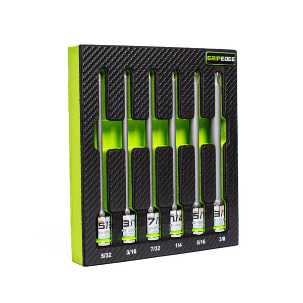 6-PC RPT 3/8'' Drive Long SAE Ball Hex Driver Set