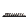 GripEdge | 9-PC RPT 3/8'' Drive Low Profile Metric Hex Dual Action Driver Bit Set