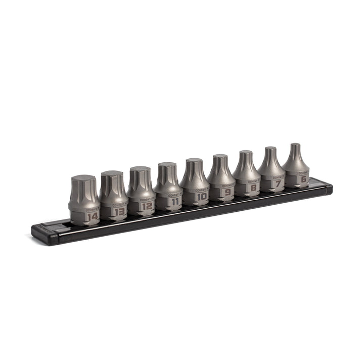 GripEdge | 9-PC RPT 3/8'' Drive Low Profile Metric Hex Dual Action Driver Bit Set