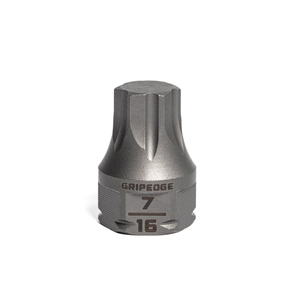 GripEdge | RPT 3/8" Drive - 7/16" Low Profile SAE Hex Dual Action Driver Bit