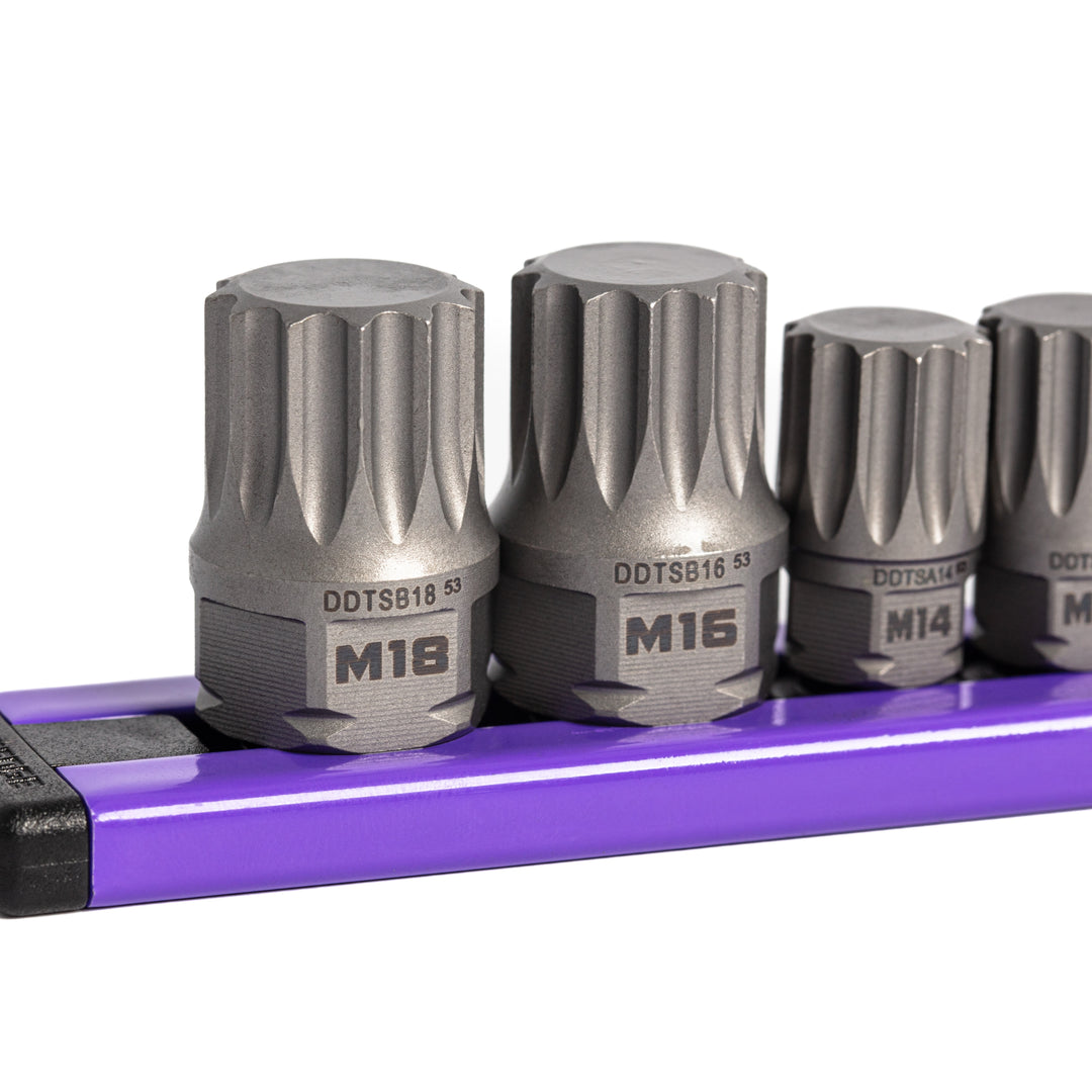 GripEdge | 12-PC 1/4 & 3/8 Drive Low Profile Triple Square Dual Action Driver Bit Set