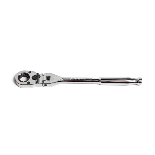 GripEdge | 1/4" Drive Standard Flex Head 7/16 Hex Low Profile Dual Action Driver Ratchet