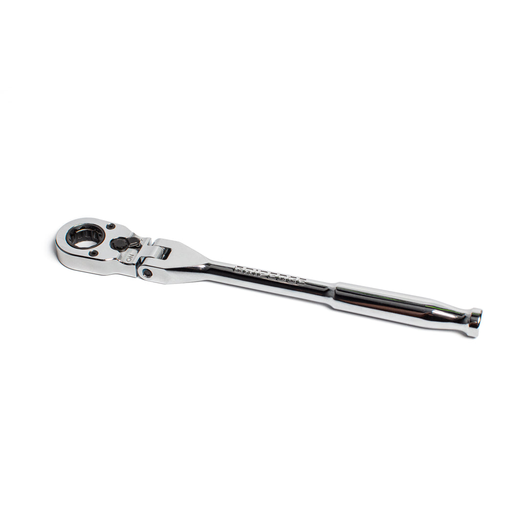 GripEdge | 1/4" Drive Standard Flex Head 7/16 Hex Low Profile Dual Action Driver Ratchet