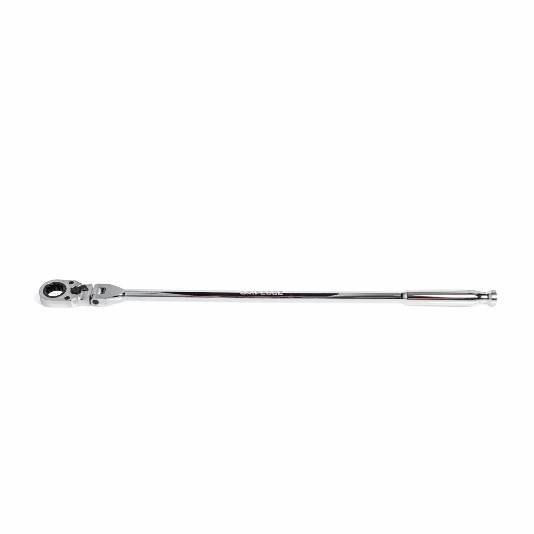 GripEdge | 7/16" Hex Extra-Long Flex Head Low-Profile Dual Action Driver Ratchet