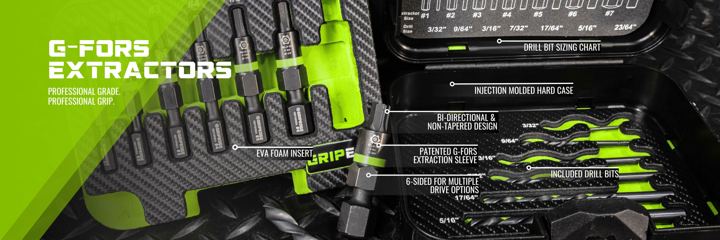 GFORS Extractors BROKEN BOLT REMOVAL MADE EASY GRIPEDGE Tools