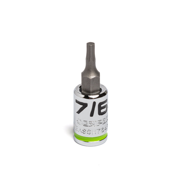 7/64'' - 1/4" Drive Short RPT Hex Bit Socket
