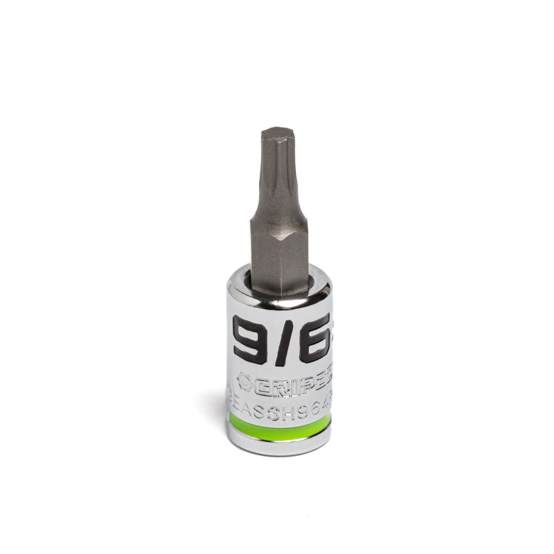 9/64'' - 1/4" Drive Short RPT Hex Bit Socket