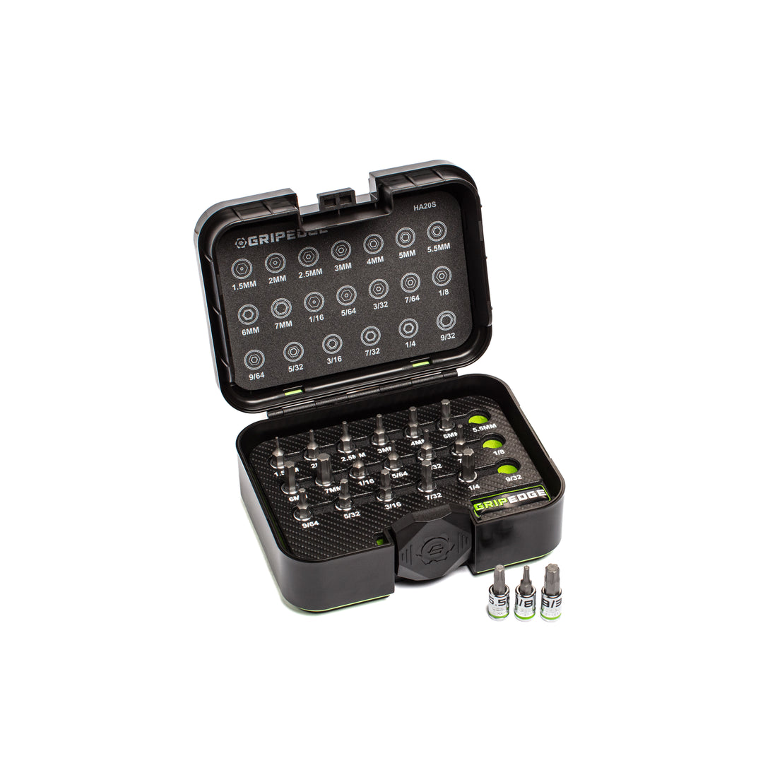 20-PC 1/4'' Drive Short Hex Driver Set
