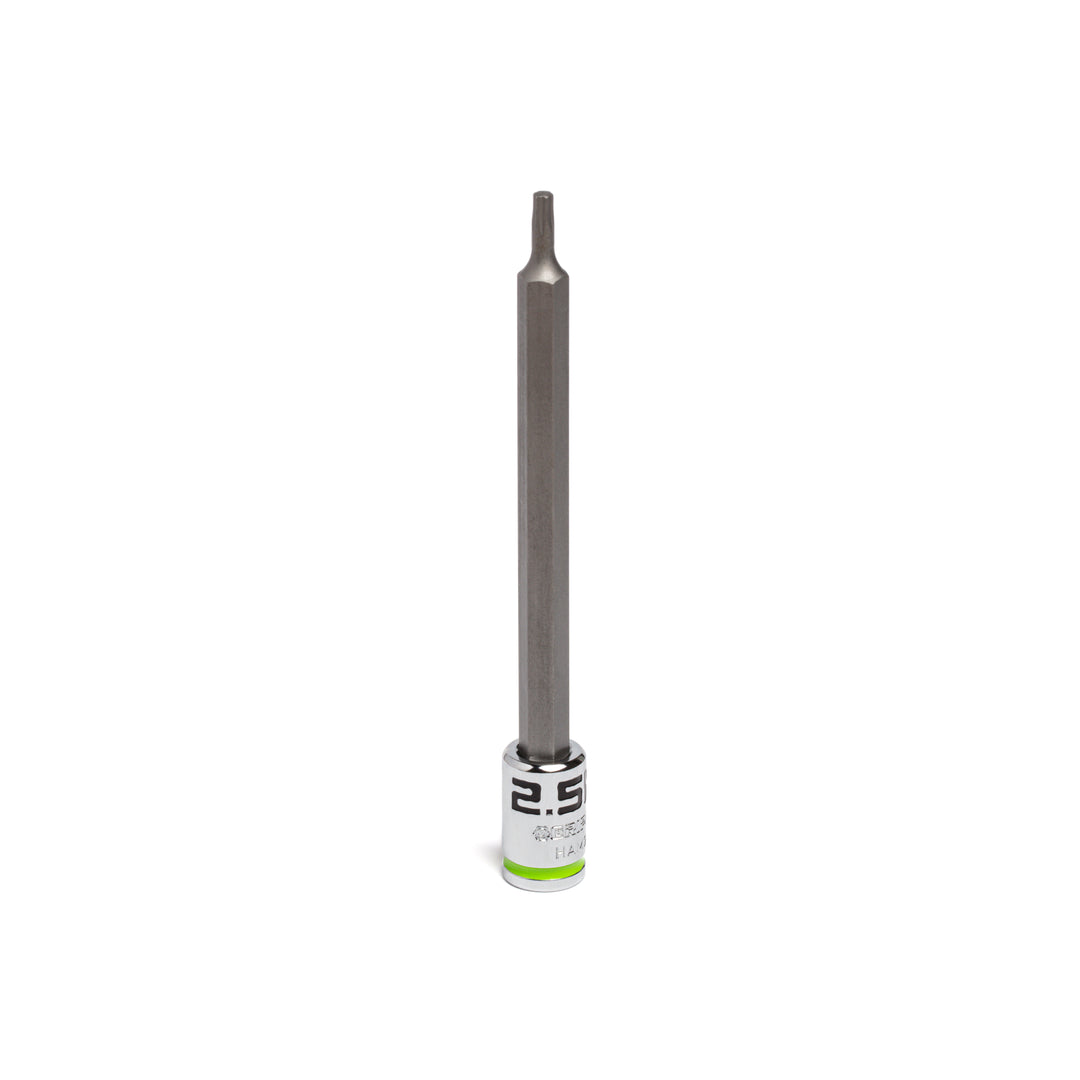 2.5mm - 1/4" Dr Long RPT Hex bit socket