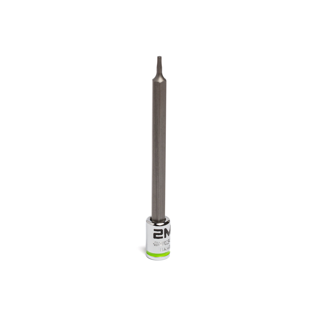2mm - 1/4" Dr Long RPT Hex bit socket