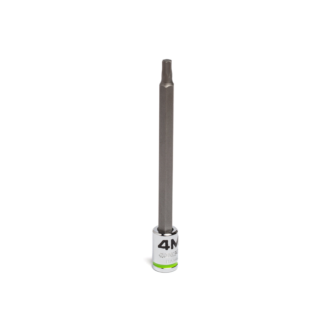 4mm - 1/4" Dr Long RPT Hex bit socket