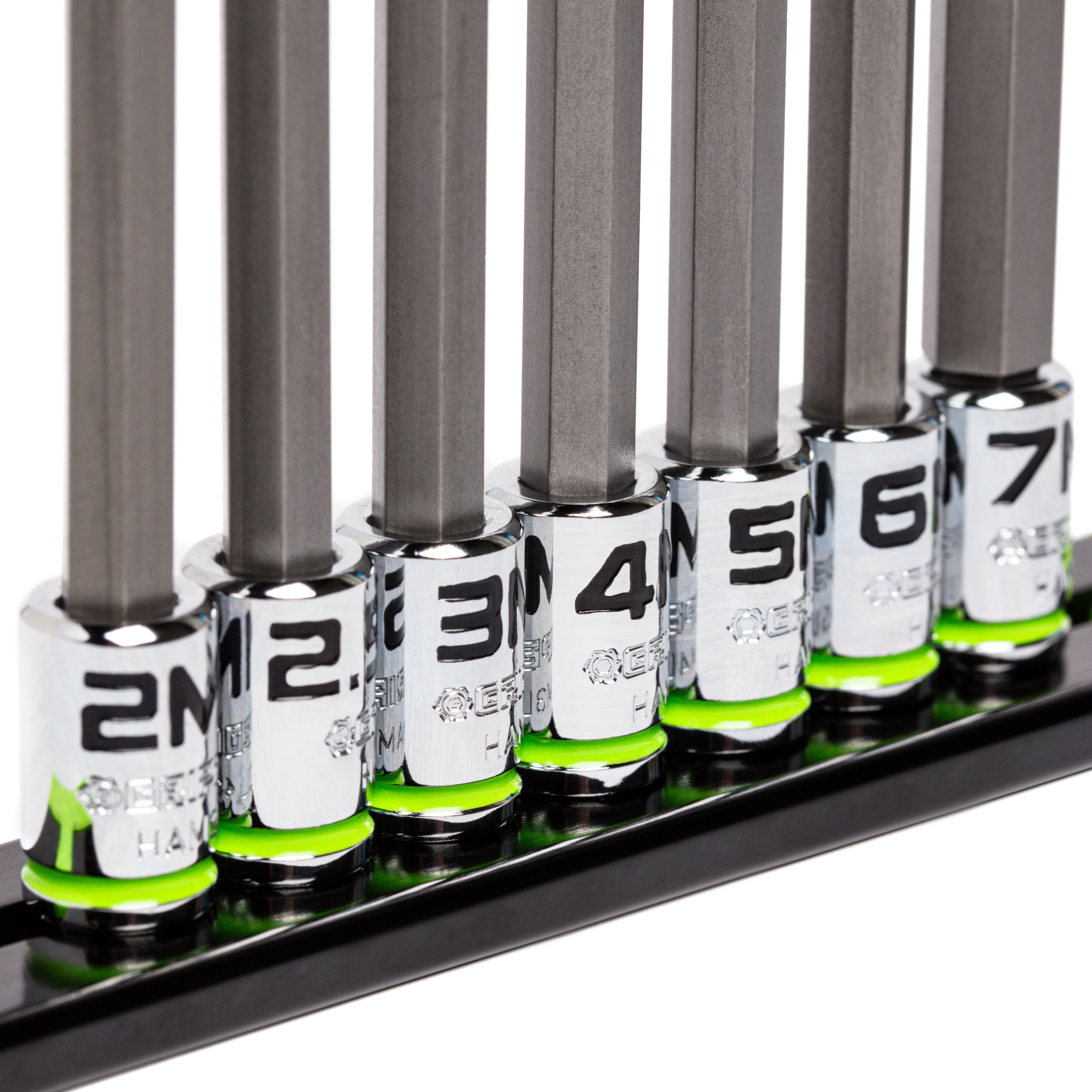 7-PC 1/4'' Drive Long Metric Hex Driver Set | GripEdge Tools