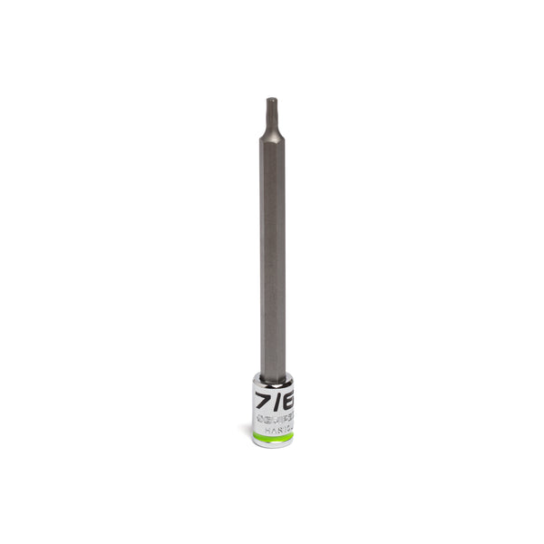 7/64" - 1/4" Drive Long RPT Hex bit socket