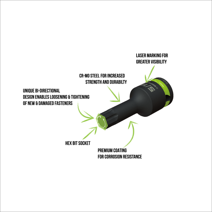 Image 3 of RPT Impact Hex Driver Set - 7Pc 3/8’’ Drive Short SAE