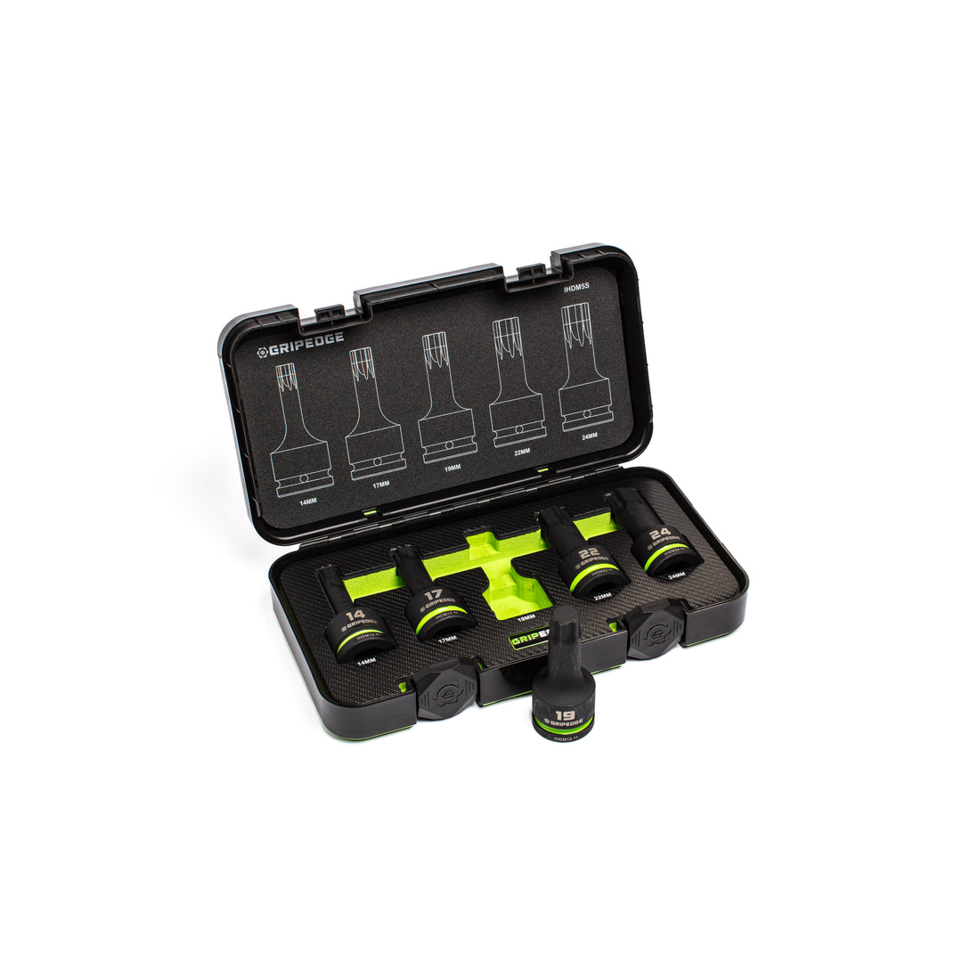 5-PC - Impact Metric RPT Hex Bit Socket - 3/4" Drive