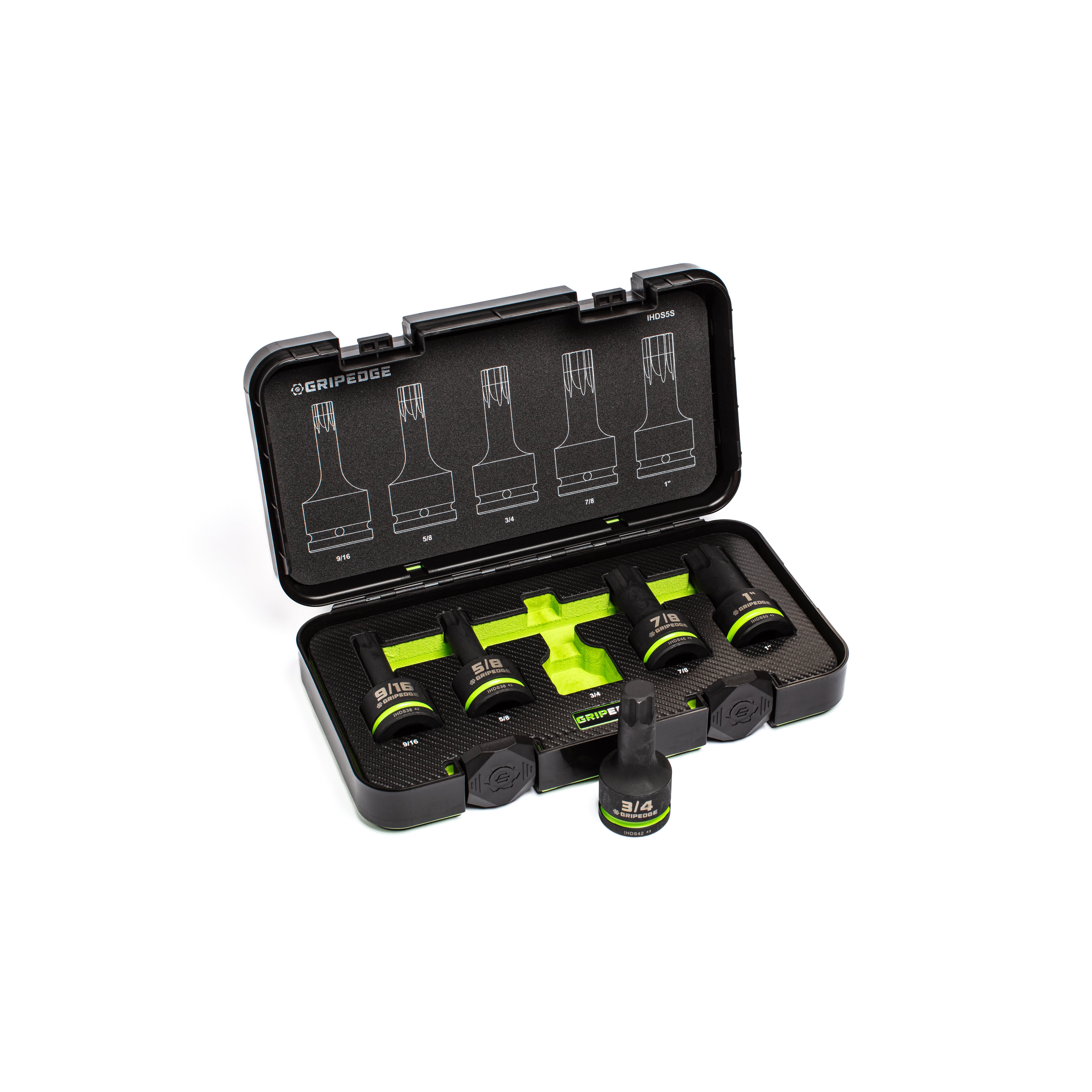 5-PC - Impact SAE RPT Hex Bit Socket - 3/4