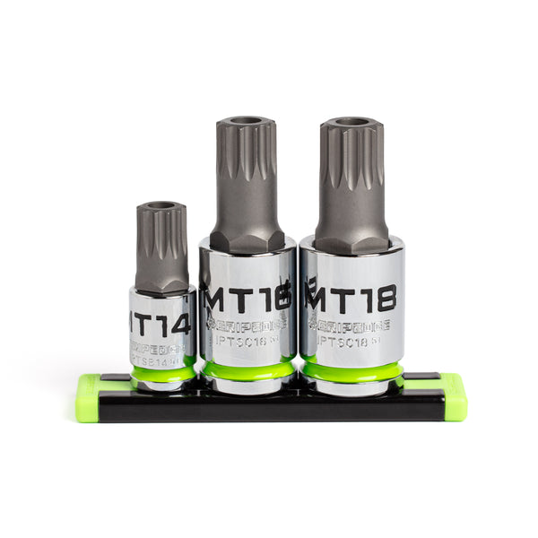 GripEdge | 3-PC RPT 3/8 & 1/2" Drive Standard Security Triple Square Bit Socket Set