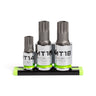 GripEdge | 3-PC RPT 3/8 & 1/2" Drive Standard Tamper Resistant Triple Square Bit Socket Set
