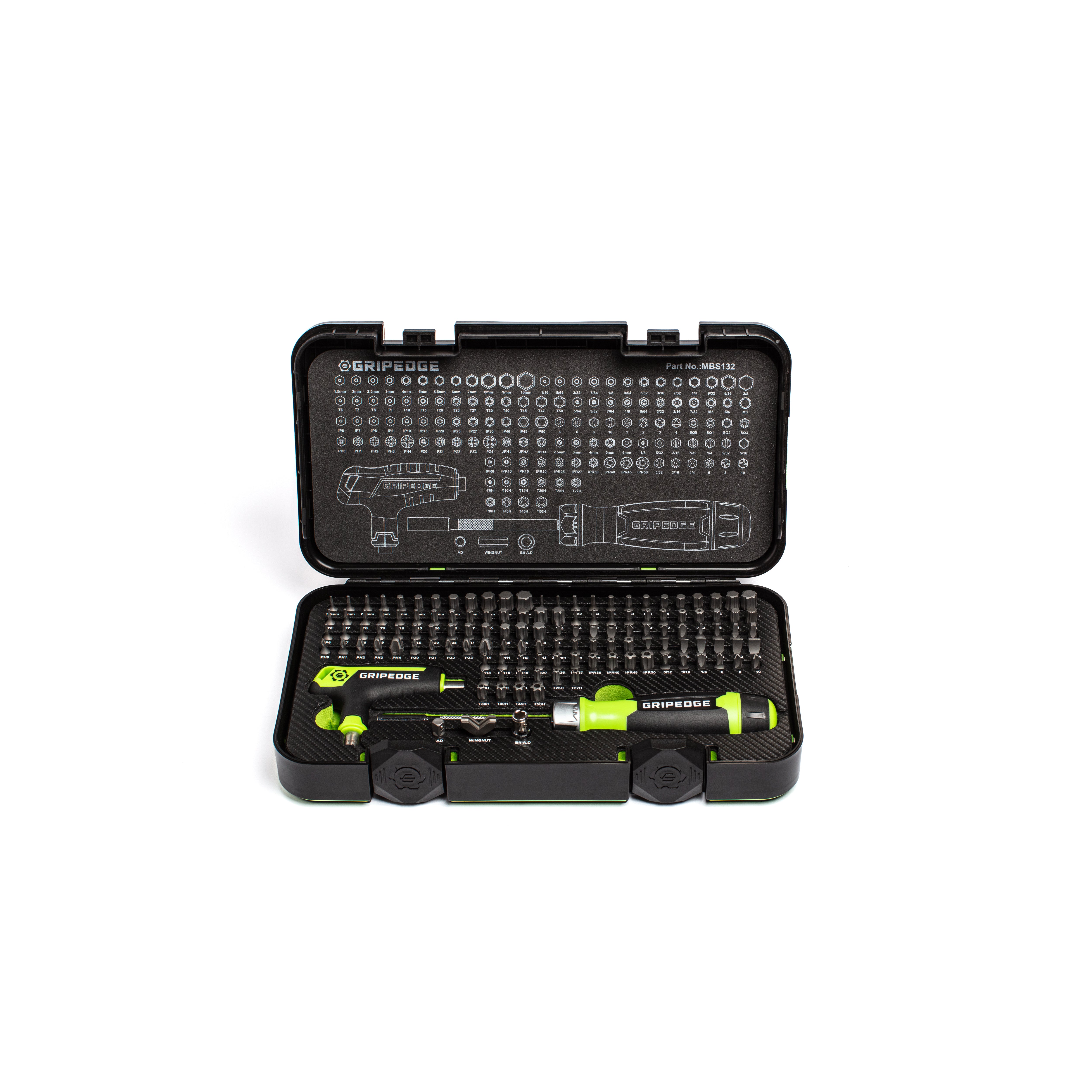 RPT Multi-Bit Driver Set - 132 Pieces | Grip Edge Tools – GRIPEDGE Tools