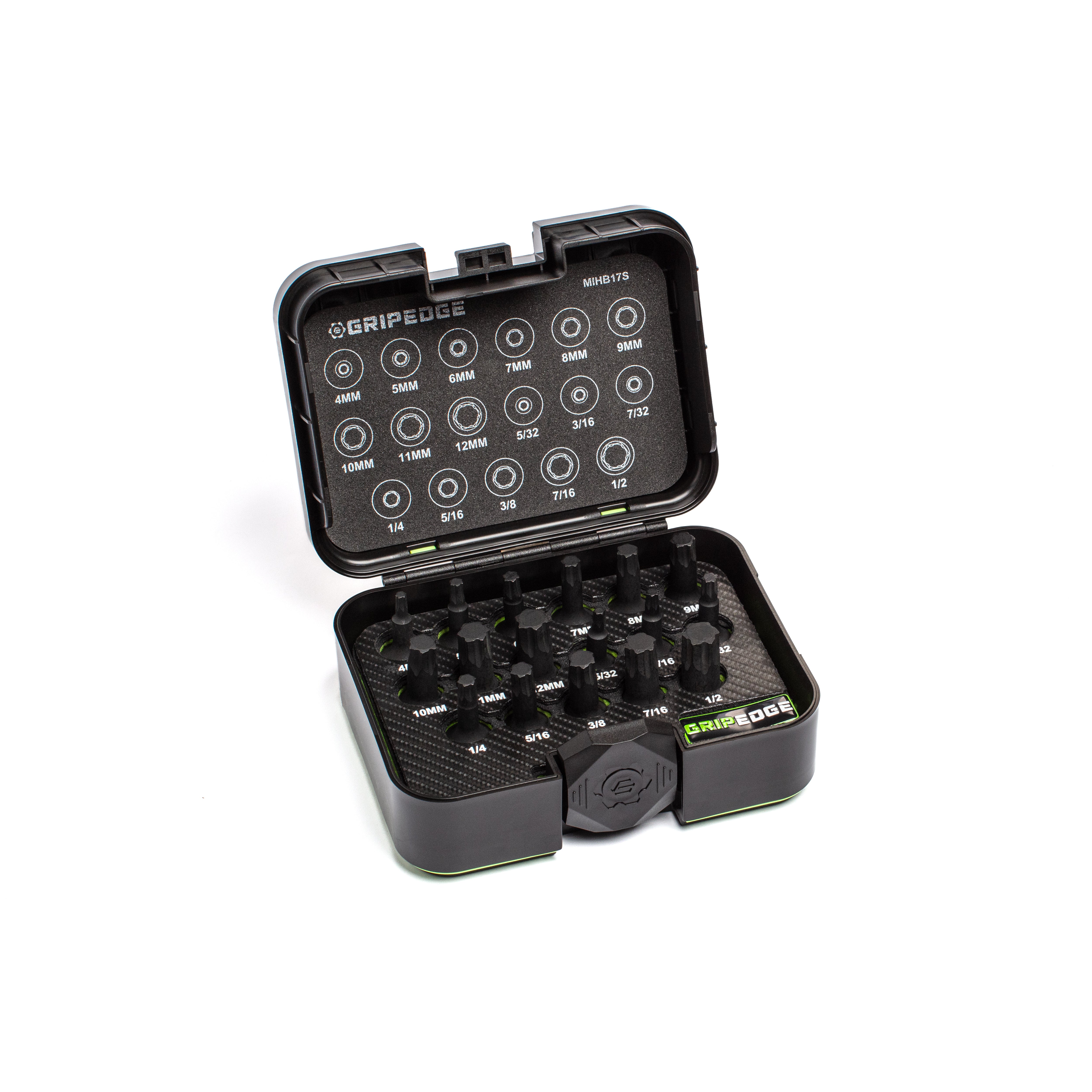 GripEdge | 17-PC RPT 3/8'' Drive Standard Metric & SAE Impact Hex