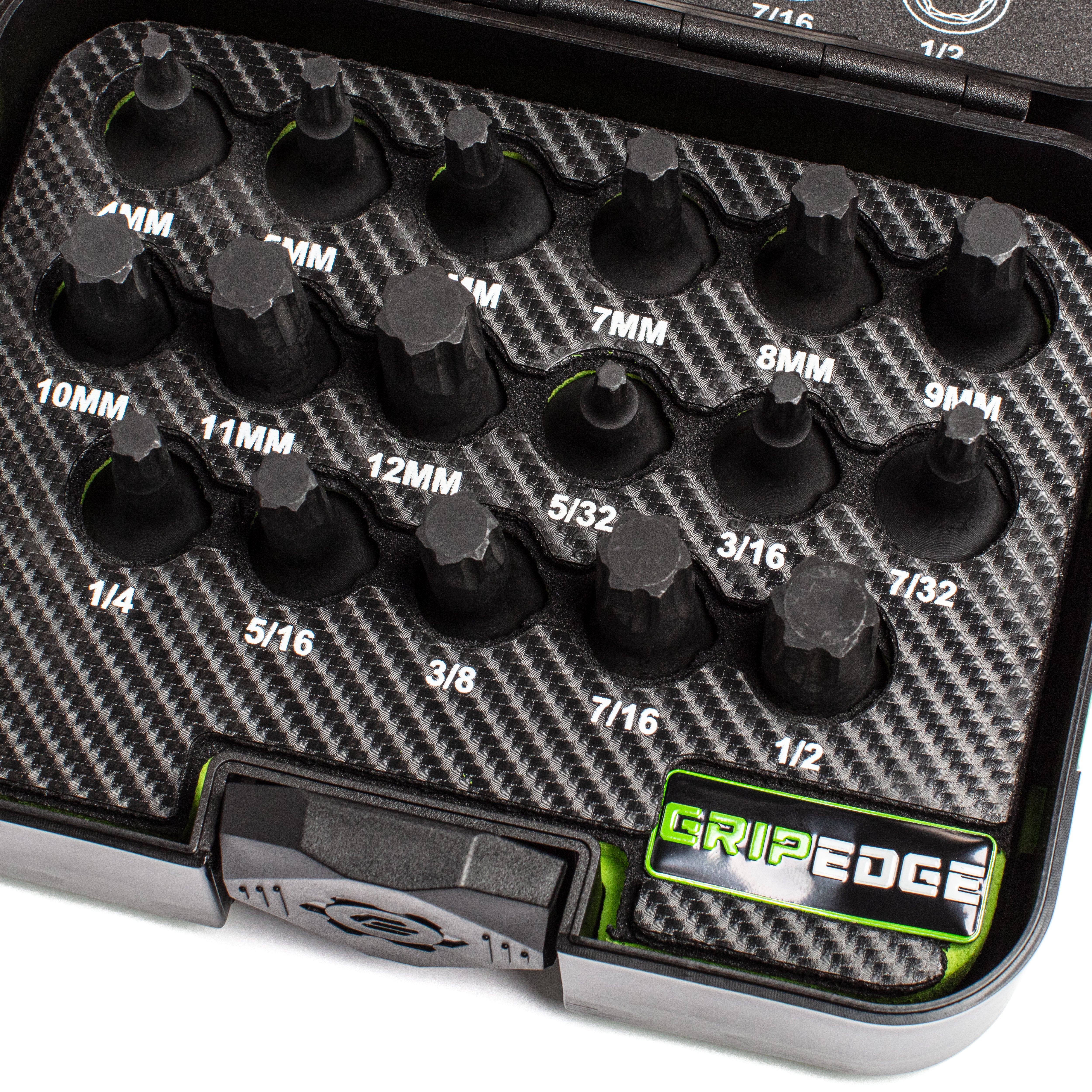 GripEdge | 17-PC RPT 3/8'' Drive Standard Metric & SAE Impact Hex