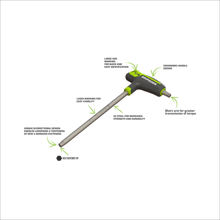 Image 3 of RPT Hex T-Handle Driver Set - 9Pc SAE