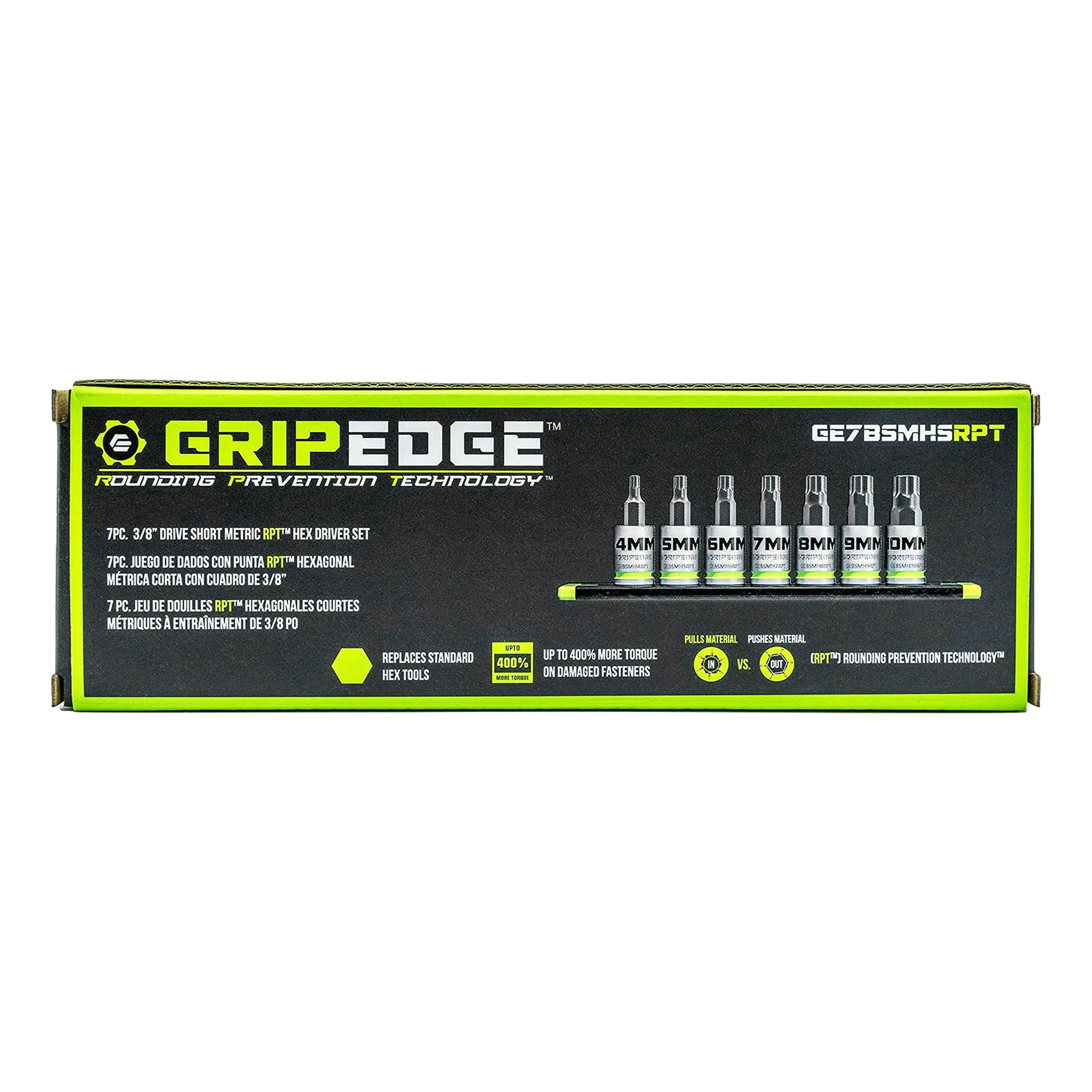 GripEdge Tools | RPT Hex Driver Set - 7Pc 3/8