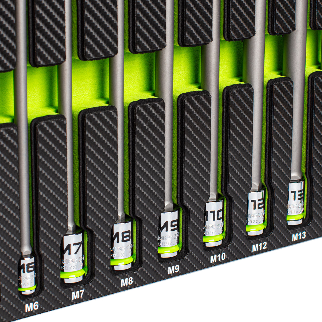 GripEdge | 12-PC 1/4, 3/8 & 1/2" Drive Extra-Long Triple Square Bit Socket Set